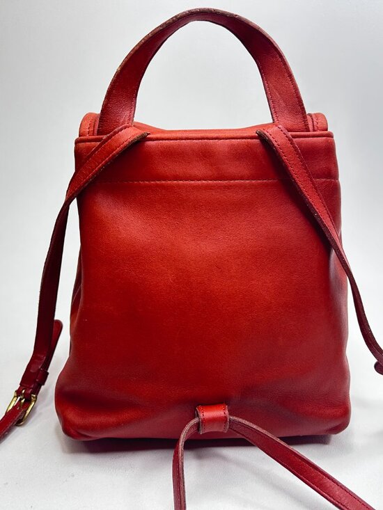 Vintage COACH Soho Backpack Daypack Orange Leather 4152 Made in USA main image 12